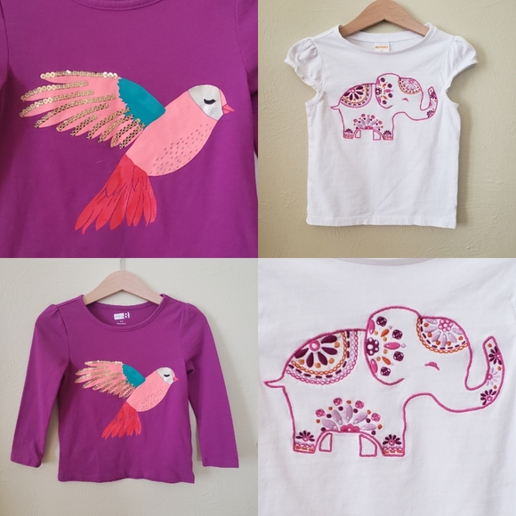 Crazy 8 by Gymboree parrot top size 10-12 14